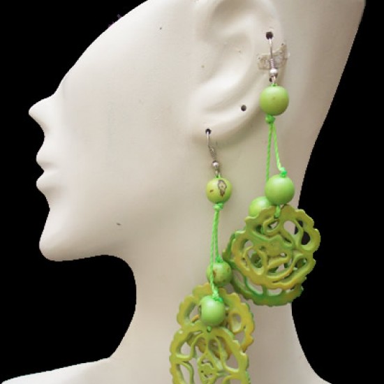 BONE AND AZAID SEEDS EARRINGS PERU BONE AND AZAID SEEDS EARRINGS PERU