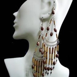 WHOLESALE WOOD EARRINGS VARIED MODELS - PERUVIANSHOP.COM
