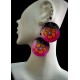 WHOLESALE WOOD EARRINGS - FLOWER IMAGES WHOLESALE WOOD EARRINGS - FLOWER IMAGES