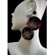 WHOLESALE WOOD EARRINGS - FLOWER IMAGES WHOLESALE WOOD EARRINGS - FLOWER IMAGES