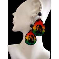 WHOLESALE INCA RASTA WOOD EARRINGS - VARIED MODELS