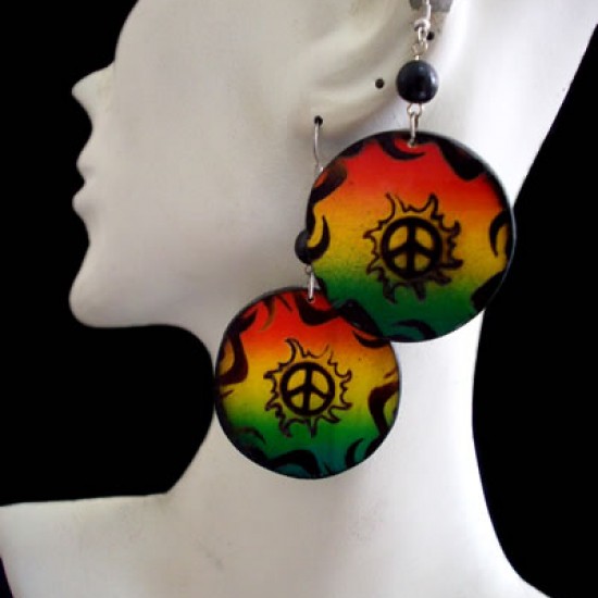 WHOLESALE INCA RASTA WOOD EARRINGS - VARIED MODELS WHOLESALE INCA RASTA WOOD EARRINGS - VARIED MODELS
