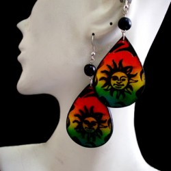 WHOLESALE INCA RASTA WOOD EARRINGS - VARIED MODELS