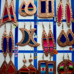 WHOLESALE INCA PERUVIAN CUZCO BLANKET EARRINGS WITH COOPER