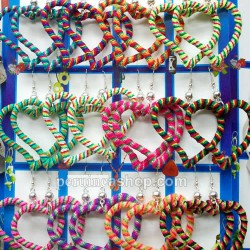 WHOLESALE INCA PERUVIAN CUZCO BLANKET EARRINGS TYPE HEART