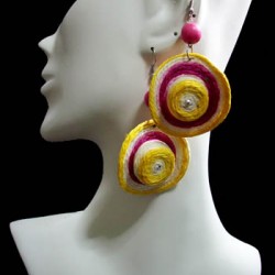 WHOLESALE INCA MACRAMÉ THREAD EARRINGS HAT DESIGN