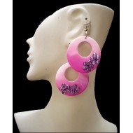WHOLESALE NACRE EARRINGS TYPE DONUT -  VARIED COLORS