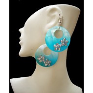 WHOLESALE NACRE EARRINGS TYPE DONUT -  VARIED COLORS
