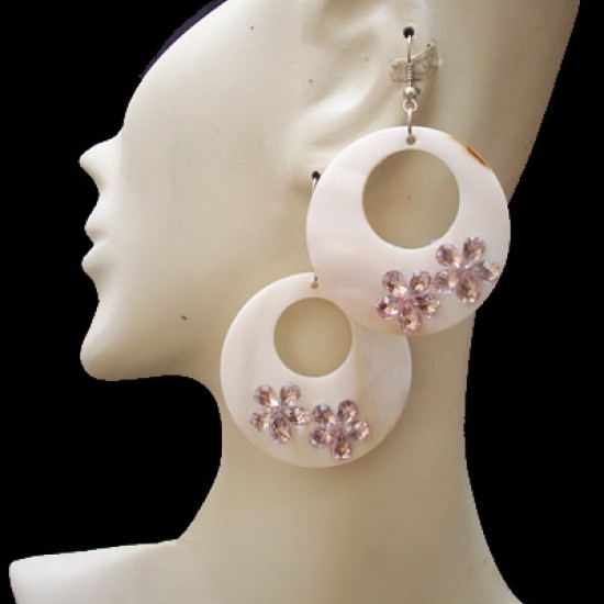 WHOLESALE NACRE EARRINGS TYPE DONUT - VARIED COLORS WHOLESALE NACRE EARRINGS TYPE DONUT - VARIED COLORS