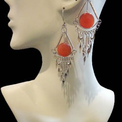 WHOLESALE INCA PERUVIAN CAT'S EYE STONE EARRINGS - VARIED MODELS