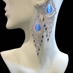 WHOLESALE INCA PERUVIAN CAT'S EYE STONE EARRINGS - VARIED MODELS