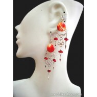WHOLESALE CLASSIC INCA PERUVIAN MURANO GLASS STONE EARRINGS - VARIED MODELS