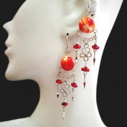 WHOLESALE CLASSIC INCA PERUVIAN MURANO GLASS STONE EARRINGS - VARIED MODELS