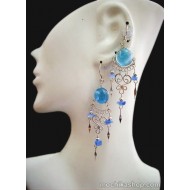 WHOLESALE CLASSIC INCA PERUVIAN MURANO GLASS STONE EARRINGS - VARIED MODELS