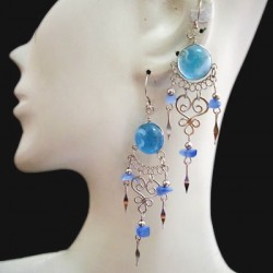 WHOLESALE CLASSIC INCA PERUVIAN MURANO GLASS STONE EARRINGS - VARIED MODELS