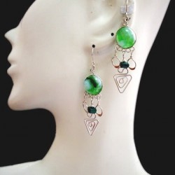 WHOLESALE CLASSIC INCA PERUVIAN MURANO GLASS STONE EARRINGS - VARIED MODELS