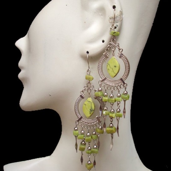 WHOLESALE INCA PERUVIAN STONE EARRINGS WITH GRAVEL STONE - VARIED COLORS WHOLESALE INCA PERUVIAN STONE EARRINGS WITH GRAVEL STONE - VARIED COLORS