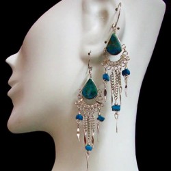 WHOLESALE CLASSIC INCA PERUVIAN STONE EARRINGS - VARIED MODELS
