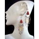 WHOLESALE INCA PERUVIAN STONE EARRINGS WITH BAMBOO VARIED COLORS WHOLESALE INCA PERUVIAN STONE EARRINGS WITH BAMBOO VARIED COLORS