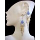WHOLESALE INCA PERUVIAN STONE EARRINGS WITH BAMBOO VARIED COLORS WHOLESALE INCA PERUVIAN STONE EARRINGS WITH BAMBOO VARIED COLORS