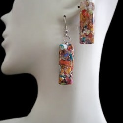 WHOLESALE INCA PERUVIAN MIXED STONE EARRINGS