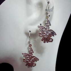 WHOLESALE PERUVIAN SILVER PLATED EARRINGS NAZCA IMAGES