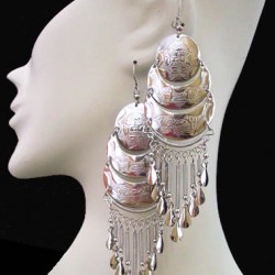 WHOLESALE PERUVIAN SILVER PLATED EARRINGS INCA AND NAZCA IMAGES