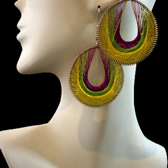 WHOLESALE INCA ALPACA SILVER THREAD EARRINGS ROUND DESIGN WITH HOLE WHOLESALE INCA ALPACA SILVER THREAD EARRINGS ROUND DESIGN WITH HOLE