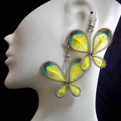 WHOLESALE INCA THREAD EARRINGS BUTTERFLY DESIGN