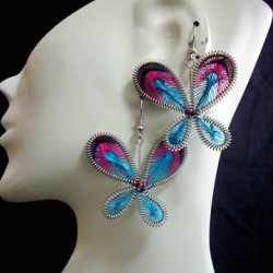 WHOLESALE INCA THREAD EARRINGS BUTTERFLY DESIGN