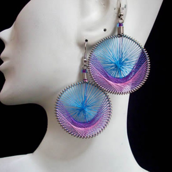 WHOLESALE INCA THREAD EARRINGS ROUND DESIGN WHOLESALE INCA THREAD EARRINGS ROUND DESIGN