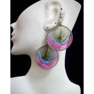 WHOLESALE INCA THREAD EARRINGS ROUND DESIGN