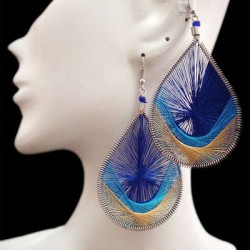 WHOLESALE INCA THREAD EARRINGS STANDARD RACQUET DESIGN