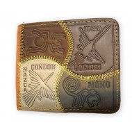 INCA PERUVIAN ANDEAN WALLET MADE OF LEATHER NAZCA IMAGES