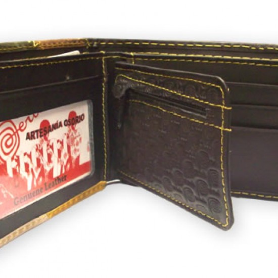 PERUVIAN ANDEAN WALLET MADE OF- LEATHER "VARIED" IMAGES 