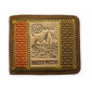 PERUVIAN ANDEAN WALLET MADE OF LEATHER - "MACCHU PICHU" IMAGE