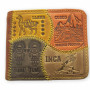 PERUVIAN ANDEAN WALLET MADE LEATHER "VARIED" IMAGES 
