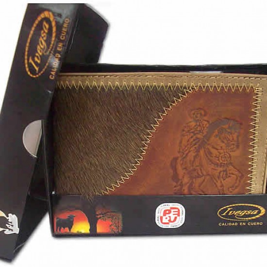 WHOLESALE PERUVIAN ANDEAN WALLET OF LEATHER - CHALAN IMAGE