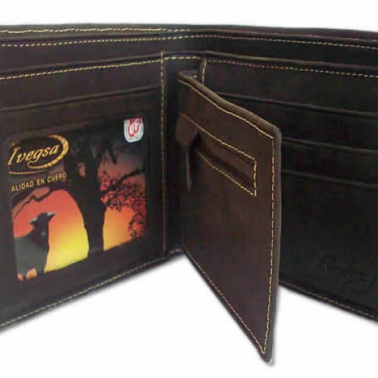 WHOLESALE PERUVIAN ANDEAN WALLET OF LEATHER - HUMMINGBIRD IMAGE