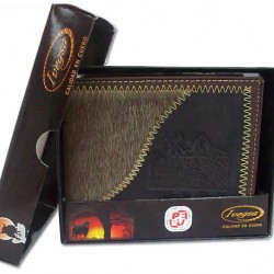 WHOLESALE PERUVIAN ANDEAN WALLET OF LEATHER - MACCHU PICHU IMAGE