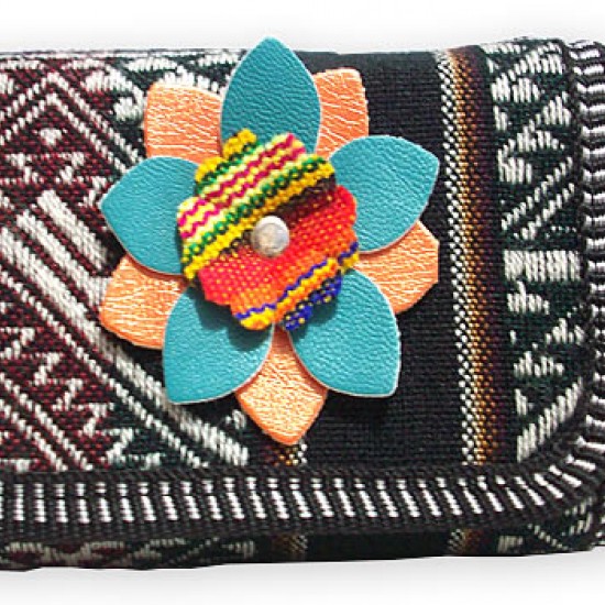 WHOLESALE WALLET MADE OF CUZCO BLANKET AND LEATHER 