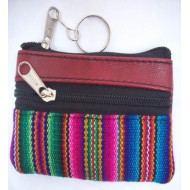 WHOLESALE INCA COIN PURSE MADE OF LEATHER AND CUZCO BLANKET 