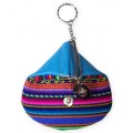 Leather and Cuzco Blanket Coin Purse