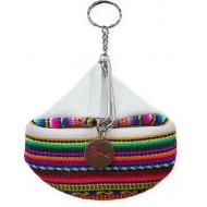 WHOLESALE ANDEAN COIN PURSE MADE OF LEATHER AND CUZCO BLANKET 