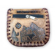 WHOLESALE INCA ANDEAN LEATHER COIN PURSE