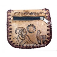 WHOLESALE INCA ANDEAN LEATHER COIN PURSE