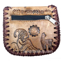 WHOLESALE INCA ANDEAN LEATHER COIN PURSE