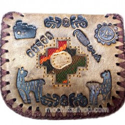 WHOLESALE INCA ANDEAN LITTLE LEATHER COIN PURSE