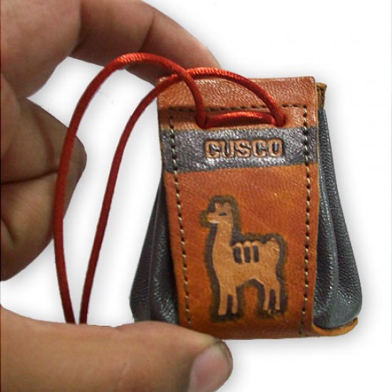 WHOLESALE LITTLE LEATHER COIN PURSE - ANDEAN IMAGES