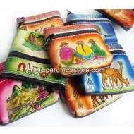 WHOLESALE ANDEAN  LITTLE LEATHER COIN PURSE  - ANDEAN IMAGES